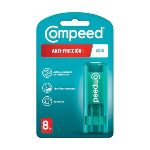 COMPEED Stick Anti-fricción, Tratamiento de Pies Fricción y Ampollas, Barra 8 ml