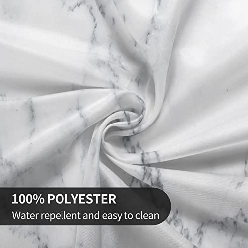 Kawani White Marble Round Tablecloth 60 Inch Ruitic Black And Grey Table Cloth Waterproof Fabric Farmhouse Abstract Tablecloths Decorative For Holiday Party Picnic #TOP7