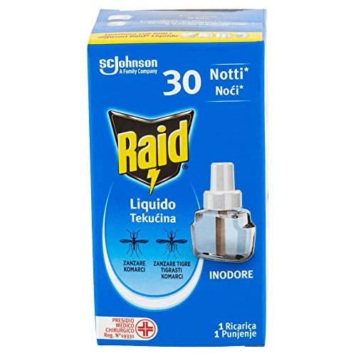 12 recargas Raid líquido recarga difusor eléctrico mosquitos tigre y comunes