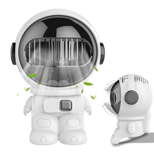 Fan without Wing for Desk-Astronaut Design Fan Compact & Quiet Electrical Portable Usb Cooler Ven para Dormitorio Apartamento Cocina Mini Carpenter de Mano con Wing Usb without Wings Mini