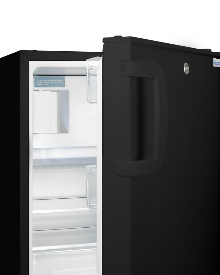 ACCUCOLD 20" Refrigerator - Freezer, Built-in, Undercounter, Breakroom, General Purpose, 2.68 cu.ft. Capacity, ADA Compliant, Black - ADA302BRFZLHD (Left Handed Door Swing) | Fridge.com