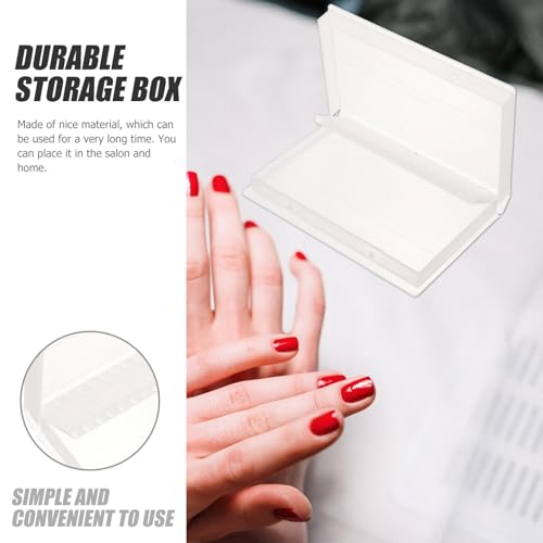 SAFIGLE Boîte de rangement forets à ongles 4 pièces, plastique durable blanc, 20 trous, accessoire pour manucure à domicile et professionnel – vue 8