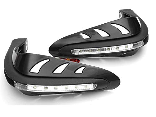 PA Motorcycle Handguards with Led Light for 7/8″ Grips – 300 * 140 * 110Mm (Black) for Bajaj Pulsar 200 Ns