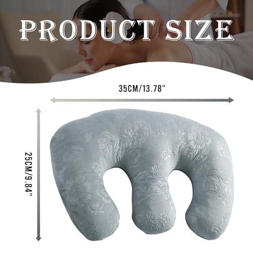 Oreiller mammaire ergonomique gris amovible pour table de massage