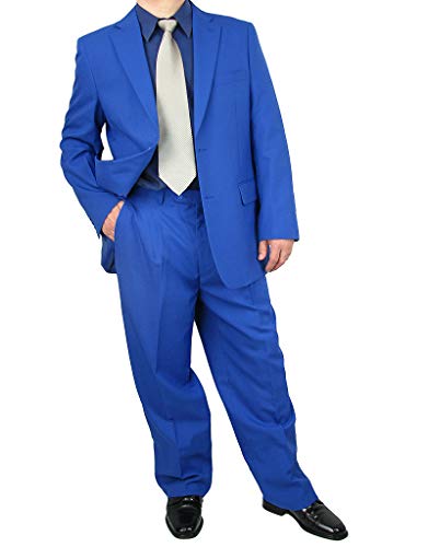 Men’s 2-Piece Regular Fit Dress Suit Single-Breasted Jacket & Flat-Front Pants Includes Free Stylish Socks2