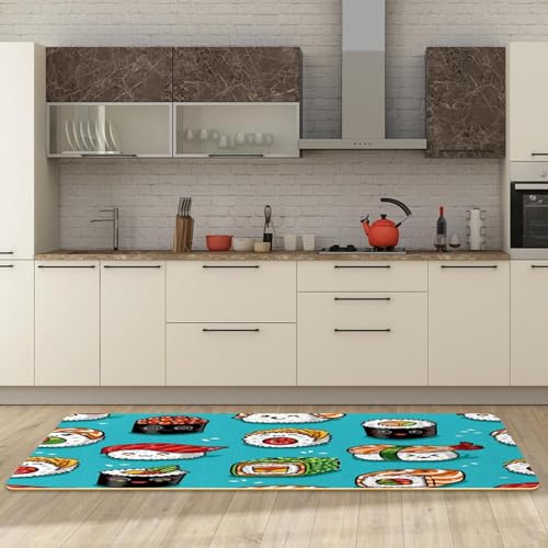 Tapis de cuisine japonais, tapis de sol antidérapant lavable et absorbant - 3