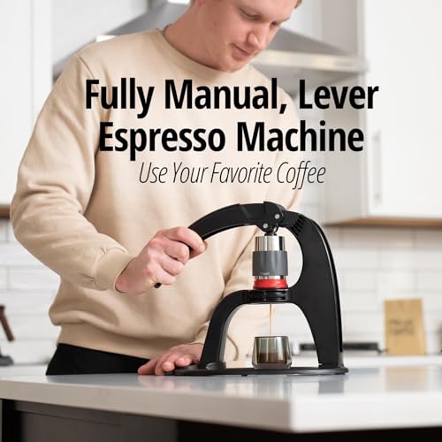 Espressomaschine mit manuellem Hebel, mit Brühkopf aus Edelstahl, tragbar und nicht elektrisch, für zu Hause, einfach zu bedienende Kaffeemaschine für den Barista zu Hause 5 Espressomaschine mit manuellem Hebel, mit Brühkopf aus Edelstahl, tragbar und nicht elektrisch, für zu Hause, einfach zu bedienende Kaffeemaschine für den Barista zu Hause