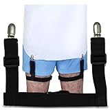 Shirt Stay Plus Garter Style Shirt Tucker Holder Shirt Stays for Men Police and Military from (Select Series) Made in the USA(1 Pair of Shirt Keepers)