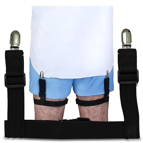 Shirt Stay Plus Garter Style Shirt Tucker Holder Shirt Stays for Men Police and Military from (Select Series) Made in the USA(1 Pair of Shirt Keepers)