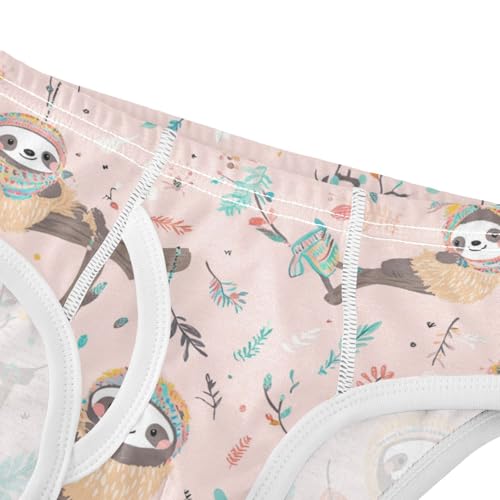 Wusikd Cute Sloth Boys' Underwear Cotton Pink Boys Briefs Soft Toddler Underwear 2T4
