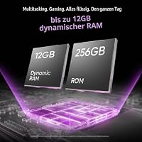 realme P4 Lite 4G Smartphone, 4GB+256GB, 6,8 Zoll 120Hz HD LCD-Display, 6600mAh Titan-Akku, 15W Ladung, 6W Rückladung, IP64 Staub- und wasserdicht, Next KI-System, Pulse-Lila (Ohne Ladegerät) – Ansicht 6