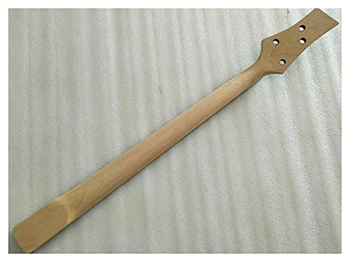 Gzszya Guitars 4 String Maple 24 Frets Bass Guitar Neck Replacement Rosewood Fingerboard 34 Inch #TOP3