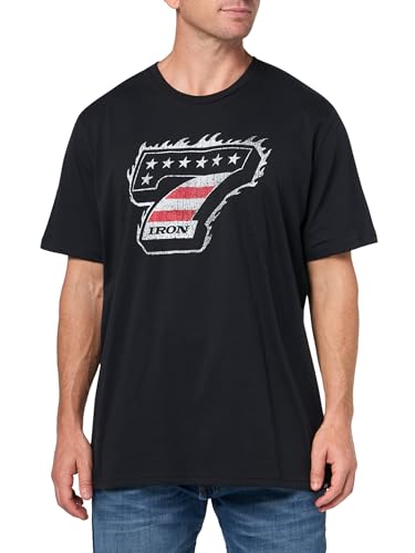 Under Armour Men's Project Rock Iron 7 Short Sleeve T Shirt, (001) Black / / White, Large