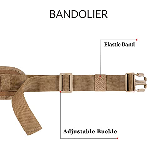 Excellent Elite Spanker 24 Rounds Shotgun Shells Bandolier Shotgun Shell Shoulder Holder Shotshells Bandolier Belt(Coyote Brown) #TOP5