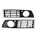 Eternal firm 1 Para Dopasowanie do samochodu Przedni zderzak Grille przeciwmgielne Lampy Grill Pokrywa Grill Racing Fit dla Audi A4 B6. Sedan 2001 2002 2003 2004 2005 Black (Color : Pair)