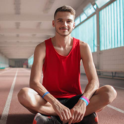 60 Pieces Motivational Quote Rubber Wristbands Colored Inspirational Silicone Bracelets Stretch Unisex Wristbands For Women Men Gifts, 20 Styles #TOP5