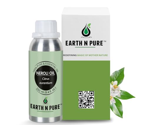 Image of Earth N Pure Neroli Essential Oil 100% Pure & Natural for Skin Care & Aromatherapy - Neroli Oil for Face, Perfume, Diffuser, Massage, Candle & Soap Making - Premium Floral Fragrance Oil- 250ml