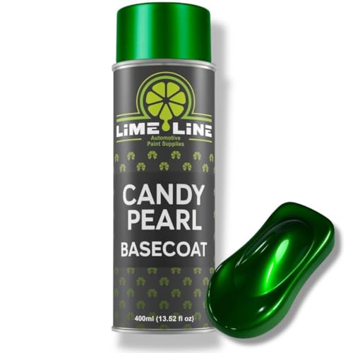 LiME LiNE Candy Pearl Basecoat Aerosol Spray Paint - Automotive Custom Car Paint for Pro Results - No Spray Gun Needed (Organic Green)