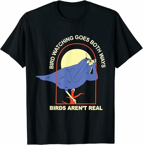 DRtrAERFJ Camiseta Limited Bird Watching Goes Both Ways - Birds Aren't Real XXL