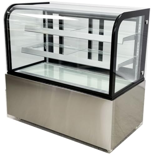 Refrigerated Bakery Display Cooler Case for Pastry Deli Curved 48