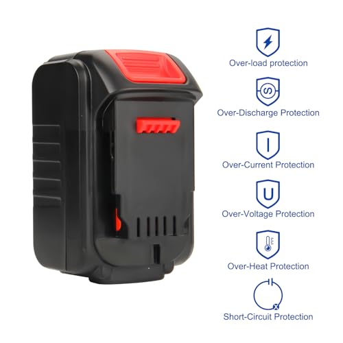 Shentec 2 Pack 4.0Ah 20V MAX Battery Compatible with Dewalt DCB204 DCB205 by Shentec - Used condition - Image 3