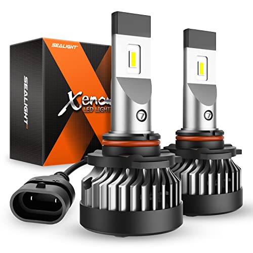 Image of SEALIGHT H10 9145 LED Fog Light Bulbs or DRL, 600% Brightness 6500K Cool White, Built in 20000RPM Turbo Fan 9140 H10 9145 LED Fog Lights, Superior Heat Dissipation, Pack of 2