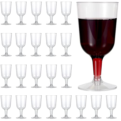 48 Piezas Copas de Vino de Plástico Desechables, Transparente 180ml - Elegante, Resistente y Reutilizable - Perfecto para Catering Fiestas Cumpleaños Bodas Navidad Año Nuevo.