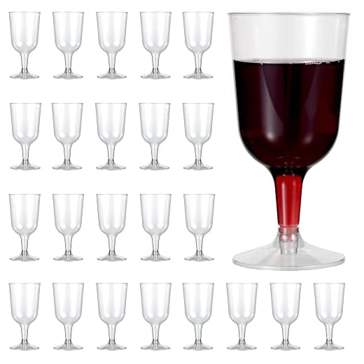 MATANA 48 Elegantes Copas de Vino de Plástico Transparente para Fiestas - 180ml