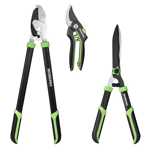 WORKPRO 3-Piece Garden Shears Set Heavy-Duty Gardening Clippers
