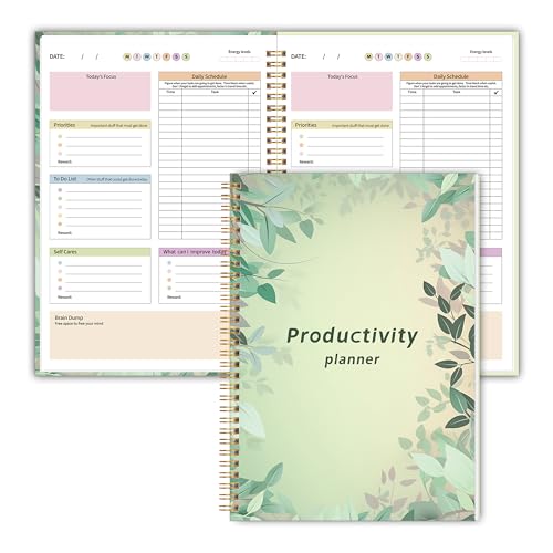 ADHD Daily Planner with Hard Cover & Colorful Sheets Inside,Productivity