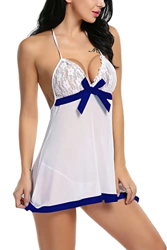 Image of Babydoll Nightwear Lingerie with Panty Short Transparent Nighty for Women Bra Panty Set for Women Baby Doll Night Dress Babydoll Lingerie for Honeymoon