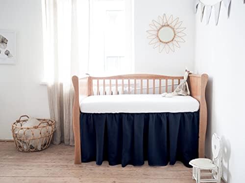 Amazon.com : Navy Blue Crib Bed Skirt 
