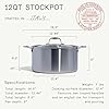 Made In Cookware | 12 Quart Stainless Steel Stock Pot With Lid | 5 Ply Stainless Clad | Professional Cookware | Crafted in Italy | Induction Compatible #2