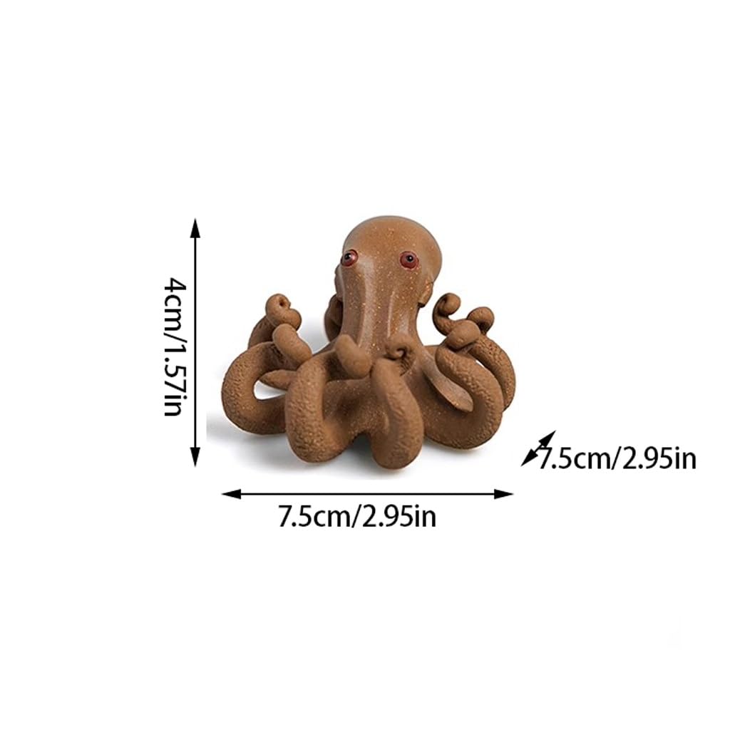 Handgefertigte Statue Teehaustier Lila Sand Gelb Abschnitt Schlamm Bafanglaicai Oktopus Tee Haustier Desktop Dekoration Oktopus Handgemachte Statue Tee Spielzeug Teetischzubehör für Haustiere