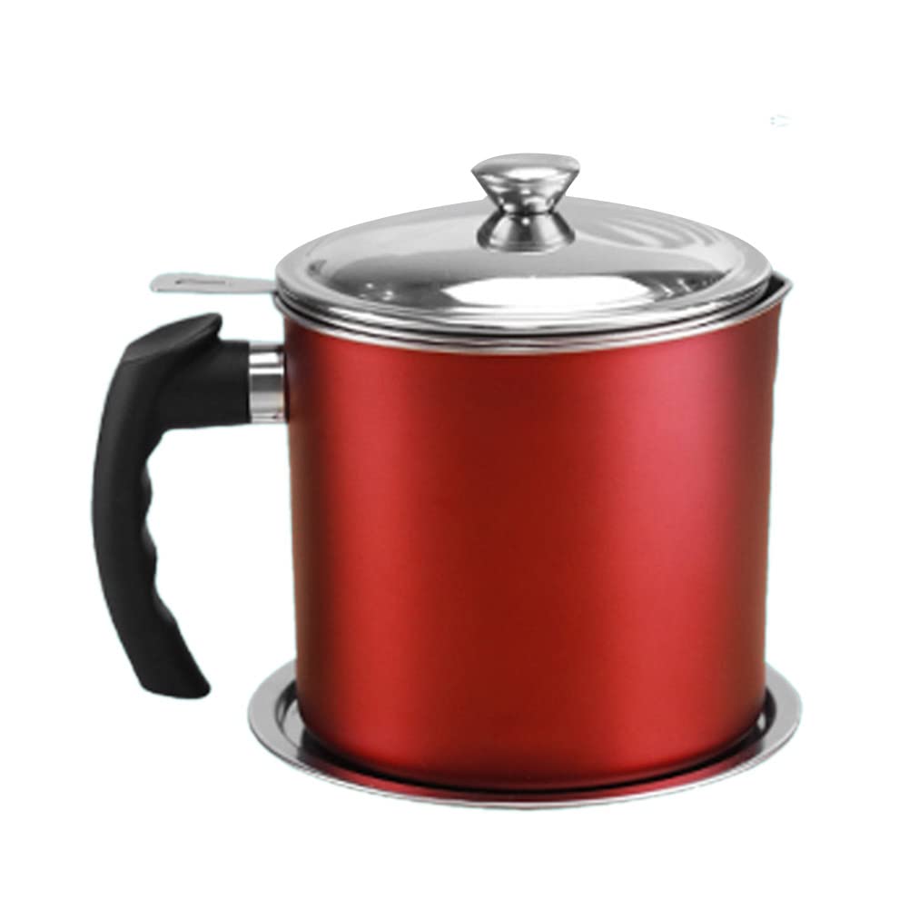 Contenedor de grasa de tocino de 1,3 L con colador, colador de aceite para almacenar grasa de cocina