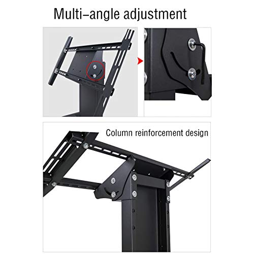 Soporte móvil para TV de 32-75 pulgadas, ajustable en altura miniatura 4