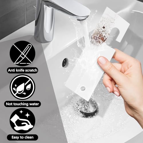 Image of 3 Pieces Mini Soft Silicone Window Squeegee, Hand Water Scraper with Hanging Hole, Small Mirror Cleaning Squeegee for Shower Glass Car Bathroom Dink Countertop (White)
