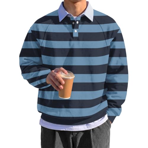 Best Mens Rugby Shirts Long Sleeve Striped Polo Sweatshirt Guide - Image 2