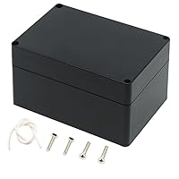 Vista 8 de Caja de conexiones, Caja de proyectos Zulkit IP65 impermeable para exterior cajas de plástico ABS Cajas eléctricas electrónicas negras 10.4 x 7.2 x