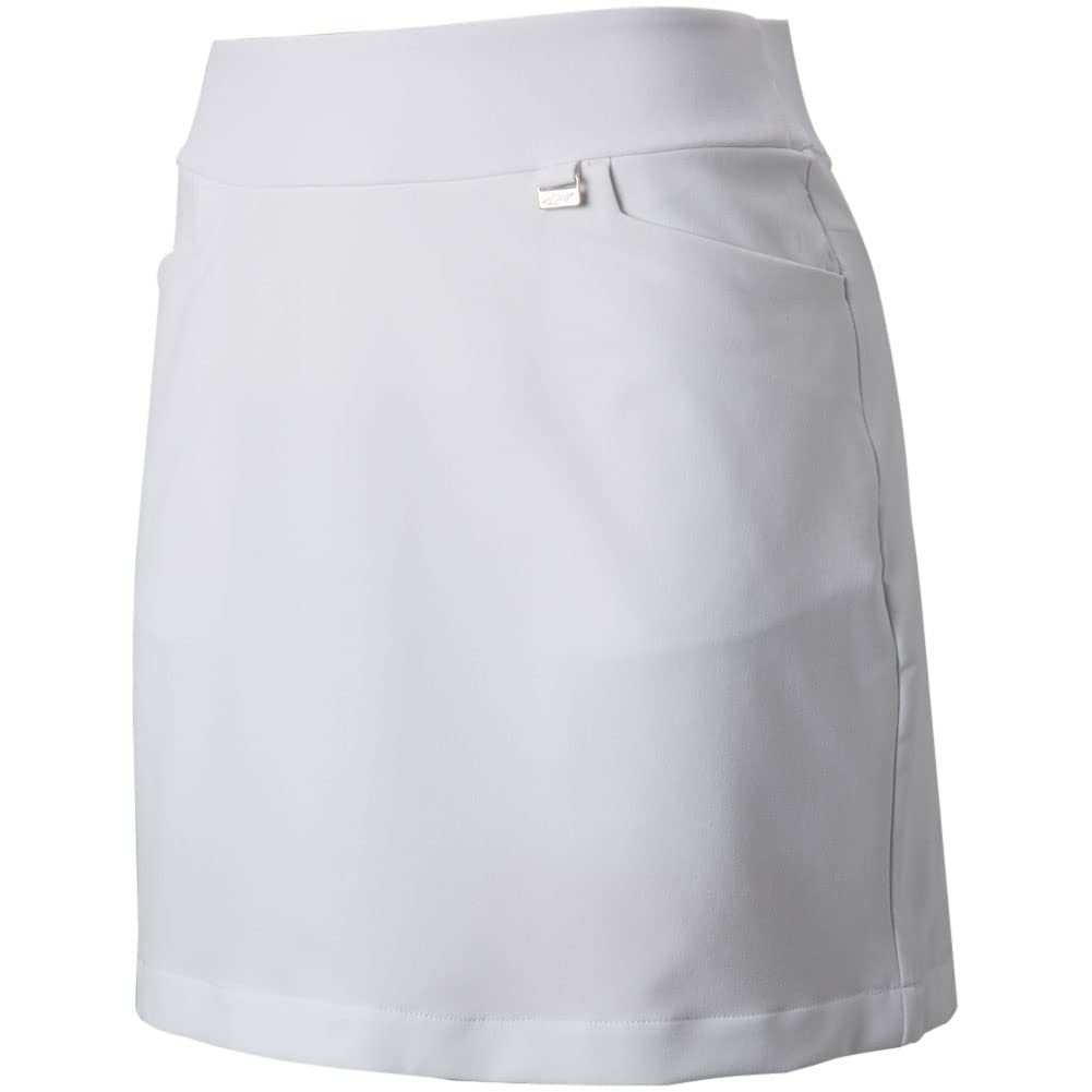 Greg Norman Women's White - Adjustable Stretchy Pull On Skort - Golf Short/Skirt - Xl