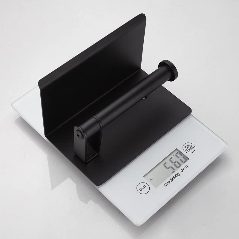 Stały uchwyt na papier toaletowy, 1PC 304 Stainless Steel Toilet Paper Holder With Phone Shelf Black Wall Mount