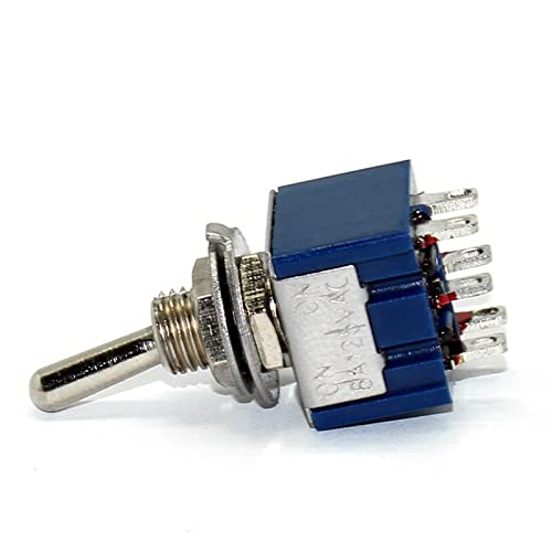 Micro interrupteur MTS-202 on-on SPDT 6 broches bleu 6A 125V pour circuits