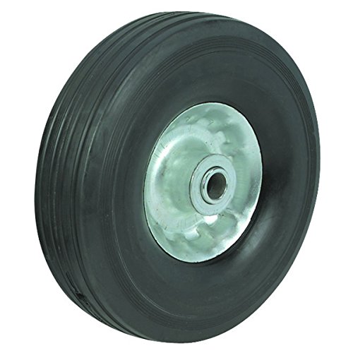 Rueda sólida de goma 8" con borde zincado 300 lb miniatura 1