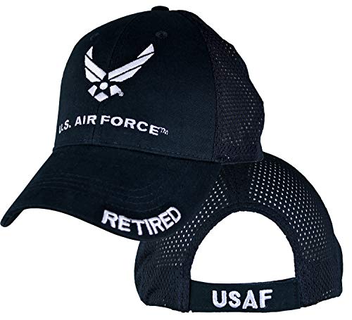 Eagle Crest U.s. Air Force Retired Navy Blue Mesh Baseball Hat #TOP8