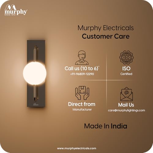 Image of Murphy Twilight Glow 9W Wall Light Pack of 1 | 3-in-1 Color Changing LED (Warm White /Cool White /Natural White) with 2-Year Warranty | Modern Premium Lamp