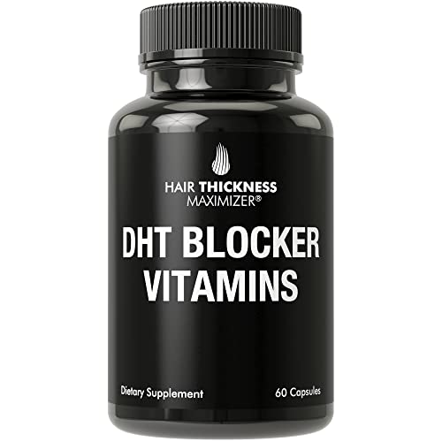DHT Blocker Pills for Women and Men. 5-in-1 DHT Blocking + Hair Growth Ingredients to Stop Hair Loss. Hair Regrowth + Thickening Capsules Supplement - 5000mcg Biotin, Saw Palmetto, Fenugreek, Fo Ti