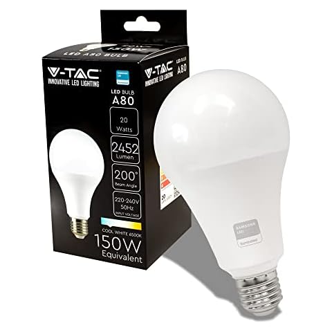 Bombilla LED V-TAC E27 A80 20W Cover