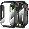 Diruite 2 Stuks Case voor Apple Watch Series 8/7/6/5/4/SE 2/SE Gehard Glas Bescherm Screen Protector,HD Allround…