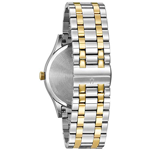 Image of Bulova Men's Classic Stainless Steel Watch with Diamonds and Day Date