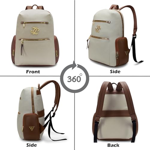 Image of Lavie Signature Women's Colourblock Butte 21L Fashion Backpack for Women | Fits Upto 15.5 Inch Laptop | Fashion Backpack for Work | Ladies purse | Stylish Shoulder Bag | Gift for Women